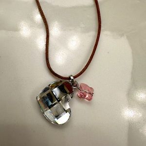 Swarovski Crystal Heart and Butterfly Necklace